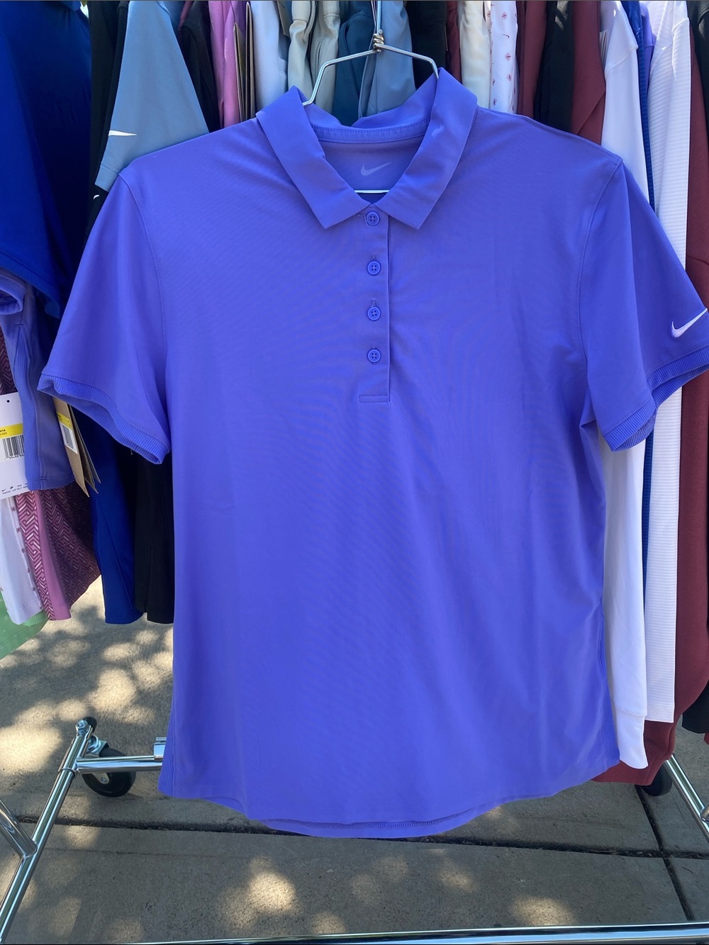 NWT Nike Women's sapphire blue  Golf Polo, small